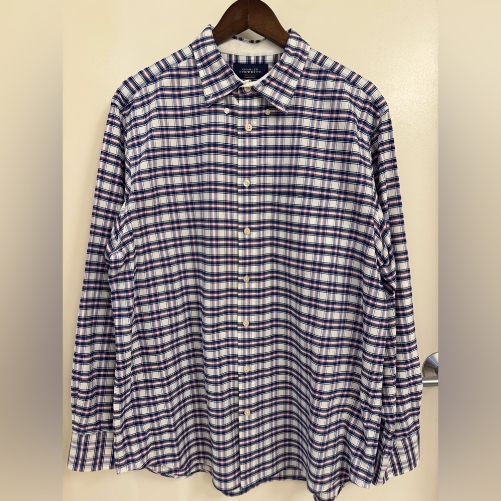 Charles Tyrwhitt Men's Classic Fit Button-Down Shirt. 100% Cotton. Size Large - Picture 11 of 15